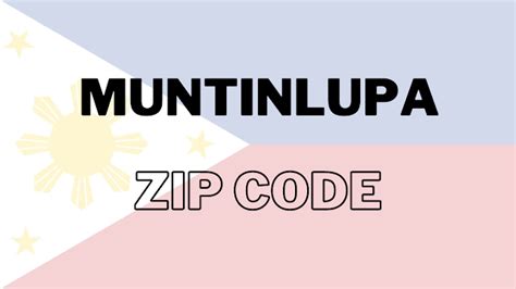 zip code muntinlupa|Zip Code, Postal Code, and Area Code in Muntinlupa City.
